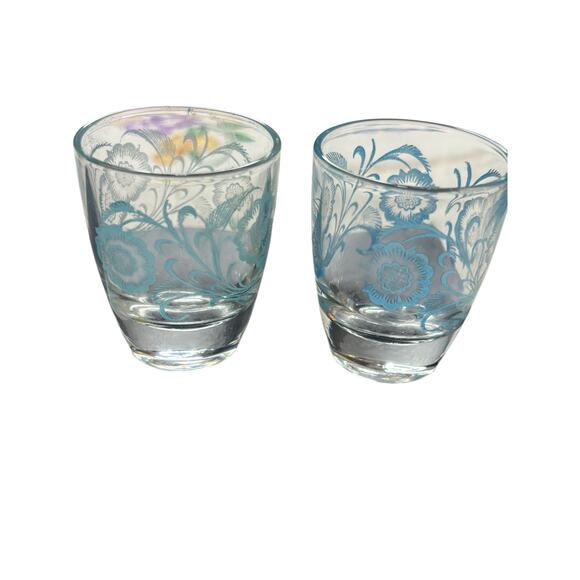 Pair Shot Glasses Mid Century Modern Bar Ware Made in France 1960s - Picture 5 of 5